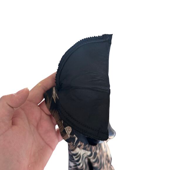 Vintage womans Jeffrey & Dara leopard print shoulder pads midi dress size 14 - Picture 6 of 6